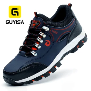 Men’s Lightweight Steel Toe Work Shoes Sports Style Anti Slip And Puncture Proof Mesh Insole For Summer