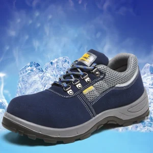 Men’s Lightweight Steel Toe Work Shoes with Lace-Up Fashion Breathable Puncture-Proof Comfortable Safety Shoes Summer