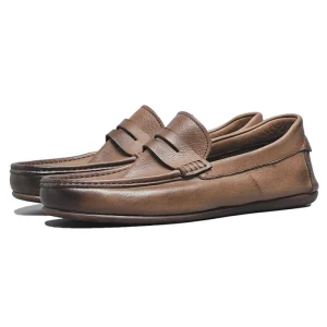 Men’s Loafer Shoes Handmade Wear-Resistant Genuine Leather Dress Shoes