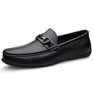 Men’s Loafers Driving Shoes Gommino Penny Loafer Flats Cow Genuine Leather Low top Slip On Handmade Casual Metal Buckle