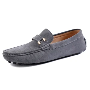 Men’s Loafers Driving Shoes Moccasin Gommino Penny Loafer Flats Faux Suede Nubuck Leather Low top Slip on Handmade Casual