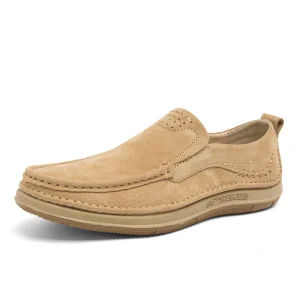 Men’s Loafers Flats Driving Shoes Outdoor Slip on Hiking Trekking Backpacking Walking Shoes Low top Suede Handmade