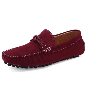 Men’s Loafers Gommino Driving Shoes Moccasins Penny Loafer Flats Spring Low top Faux Suede Slip on Casual Leisure Male Handmade