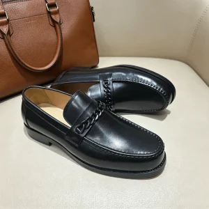 Men’s Loafers Shoes Thick Sole Slip-On Casual Shoes for Wedding Party Business Use