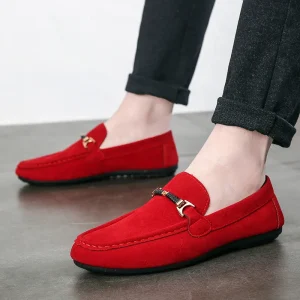 Mens Long Fashion Suede Casual Shoes Comfortable Loafers