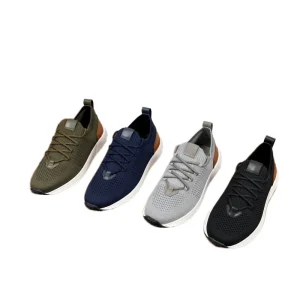 Men’s Low Top Lace up Sports Casual Shoes Comfortable Breathable Mesh Fabric Autumn Fashion Trend Decorative Design Spring