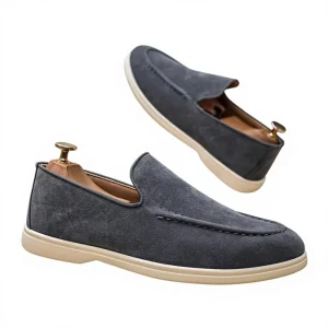 Men’s Luxury Casual Shoes Loafers with Breathable Webbing Customizable Suede Loafers for Men