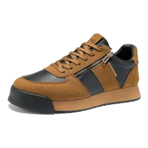 Men’s Luxury Outdoor Large Size Sneakers High Quality Zipper-Closure Slip-Resistant Casual Shoes for Walking