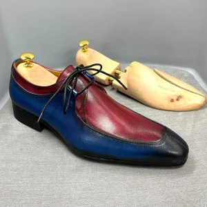 Men’s Luxury Oxford Shoes High Quality Handmade Genuine Leather Lace Up Style Bright Colors Casual Wear Party Men Dress Shoes
