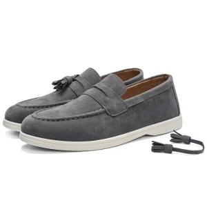 Men’s Luxury PU Leather Casual Loafers Custom Suede Walking Style Shoes for Summer EVA Zapatos Para Hombres