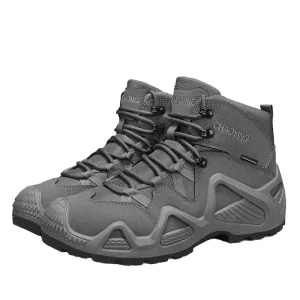 Men’s Martin-Style Boots Autumn Outdoor Sports Non-Slip Travel Hiking Shoes Men’s Thick-Soled Mid-Top Work Boots