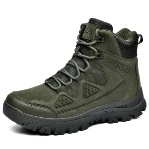 Men’s Mesh Anti Slip Breathable Tactical Boots Wear Resistant Delta Combat Shoes Outdoor Security Winter Ankle ZIP