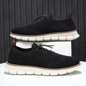 Men’s Mesh Business Casual Footwear Spring Autumn Comfort Lightweight Breathable Durable Daily Walking Shoes Large Size Custom