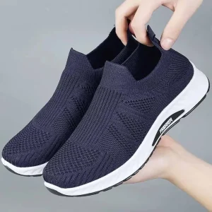 Men’s Mesh Shoes Slip-On Comfortable Lightweight Casual Outdoor Shoes for Elderly Dads