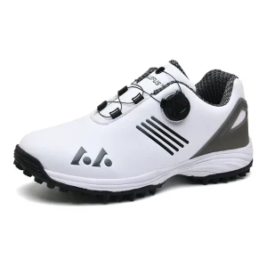 Men’s Microfiber Leather Golf Shoes with Anti slip Rotating Laces for Young People in Winter Summer Andautumn