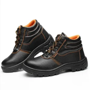 Men’s Mid Cut Steel Toe Safety Shoes Anti Puncture Industrial Work Boots