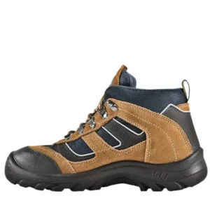 Men’s Mid-Top Outdoor Casual Safety Shoes Breathable Comfortable Non-Slip Steel Toe Waterproof PU Rubber Sole