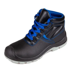 Men’s Mid Top Waterproof Leather Work Boots Steel Toe Industrial Construction Safety Shoes Factory Use Safety Footwear