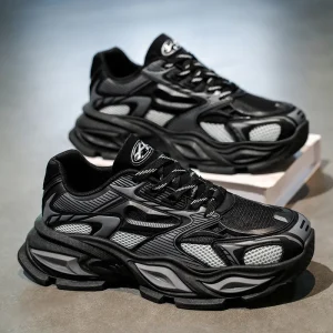 Men’s New Breathable Sports Shoes Trendy Versatile Thick Sole Height Increasing Casual Running Dad Shoes