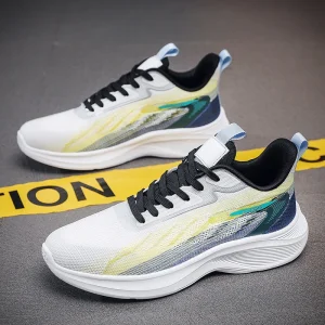 Men’s New Casual Shoes Sneakers Comfortable Breathable Mesh Cloth Upper Elasticity Sole for Walking Large Size Sports Shoes