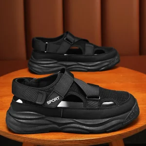 Men’s New Design Breathable Summer Fitness Walking Sneakers Beach Sandals and Head Shoes for Spring and Autumn