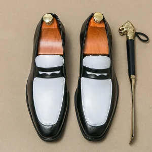 Men’s New Design Dress Shoes Oxfords PU Leather Casual High Top Toe Loafers Easy Wear Large Sizes Fashion Shoes