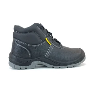 Men’s New High Top Waterproof Leather Work Boots Steel Toe Industrial Construction Safety Shoes for Factory Use