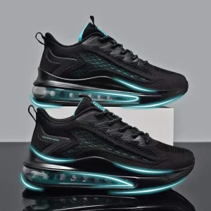 Men’s New Trend Spring Sports Sneakers Breathable Color Blocking Running Shoes Soft PU Insole Custom Student Sneakers
