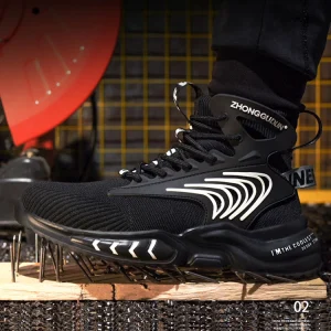 Men’s ODM Factory Construction Boots Summer Spring Safety Work Steel Toe Midsole Electrical Insulation Mesh Upper