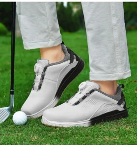 Men’s Outdoor Leisure Breathable Microfiber Upper Four season Anti slip Studless Golf Shoes