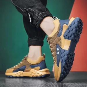Men’s Outdoor Sports Casual Shoes Non Slip Thick Sole Sneakers for Hiking & Travel new men shoe