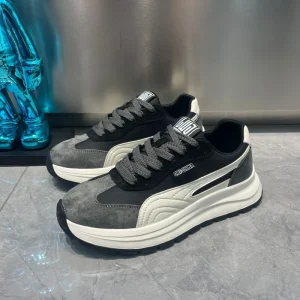 Men’s Outdoor Thick Soled Sports Running Shoes Non Slip Wear Resistant Shock Absorbing Walking Shoes