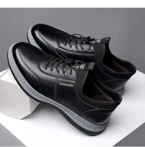 Men’s Outdoor Walking Shoes with PU Leather Upper Waterproof Hiking Boots
