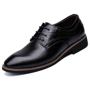 Men’s Oxford Lace Up Classic Business Dress Shoes Casual Leather Shoes Office Formal Shoes Mocassins Homme Cuir