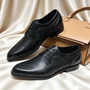 Men’s Oxford Shoes Genuine Leather Business Lace-up Dress Shoes Classic for Wedding High-end Party Modern Business Men’s Shoes