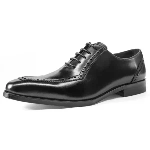 Mens Oxford Shoes Genuine Leather Single sole Business Formal Dress Shoes