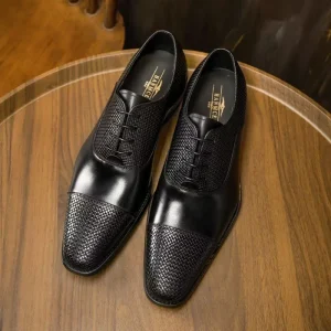 Mens Oxford Shoes Genuine Leather Single sole Business Formal Dress Shoes Factory