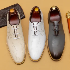Men’s Oxford Shoes Wedding Style Other Material Closed Toe Lightweight Anti-Slip Autumn Simple Retro Design
