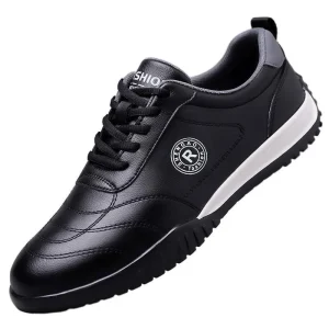 Men’s PU Casual Lace up Sneakers with Animal Prints Non Slip Walking Shoes for Daily & Outdoor Use Leather Casual Lace Up