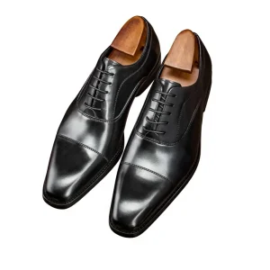 Men’s PU Leather Soft Solid Pointed Toe Casual Lace-Up Height Increasing Breathable Business Shoes Summer Autumn