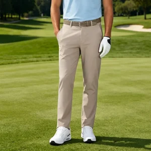 Men’s Performance Golf Pants 4 Way Stretch Nylon Spandex Trousers Lightweight Quick Dry Professional Golf Trousers
