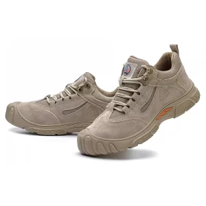 Men’s Pigskin Leather Welder Safety Shoes Steel Toe Anti smash Puncture Resistant Work Boots Summer OEM Factory