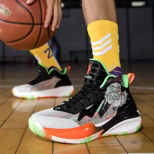Men’s Platform Basketball Shoes Anti Slip Breathable Lightweight High Top