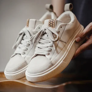Men’s Platform Sneakers Low Top White Shoes Chunky Sole Casual Streetwear Fashion Sneakers Summer Trending Product
