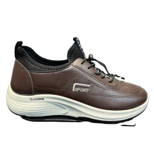Men’s Platform Sporty Casual Shoes PU Upper Lightweight Slip-Resistant Anti-Odor All Seasons