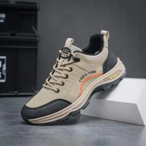 Men’s Plus Size Sneakers Outdoor Casual Breathable Running & Hiking Men’s Leather Hiking Shoes