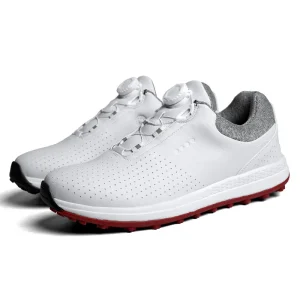 Men’s Professional Golf Shoes Model 518 with Rotating Buckle Spikeless Training Sneakers Large Sizes 40 47