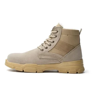 Men’s Quality Leather Work Shoes Steel Toe Safety Boots Outdoor Comfortable Labour Safety Shoes