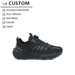 Men’s Retro Outdoor Sports Shoes Light Weight Checkered Rotating Buckle Mesh Upper Breathable Anti-Slippery Comfortable Hiking