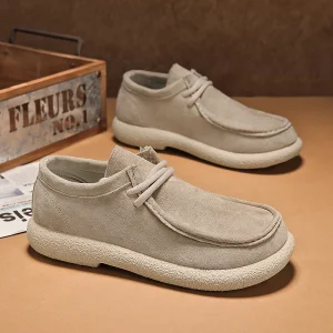 Men’s Retro Suede Casual Shoes Thick Cushioned Sole Comfortable Chukka Style for Daily Wear